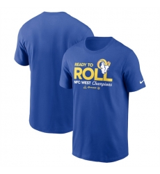 Men Los Angeles Rams Royal 2024 NFC West Champions Locker Room Trophy Collection T Shirt Men Los Angeles Rams Royal 2024 NFC West Champions Locker Room Trophy Collection T Shirt