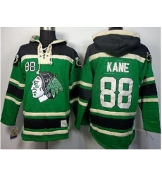 Chicago Blackhawks 88 Patrick Kane Green Lace-Up Hoodies Chicago Blackhawks 88 Patrick Kane Green Lace-Up Hoodies