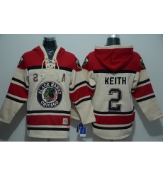 Men Chicago Blackhawks 2 Duncan Keith Cream Sawyer Hooded Sweatshirt Stitched NHL Jersey Men Chicago Blackhawks 2 Duncan Keith Cream Sawyer Hooded Sweatshirt Stitched NHL Jersey
