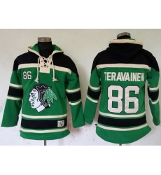 Men Chicago Blackhawks 86 Teuvo Teravainen Green St Patrick Day McNary Lace Hoodie Stitched NHL Jersey Men Chicago Blackhawks 86 Teuvo Teravainen Green St Patrick Day McNary Lace Hoodie Stitched NHL Jersey