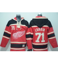 Men Detroit Red Wings 71 Dylan Larkin Red Sawyer Hooded Sweatshirt Stitched NHL Jersey Men Detroit Red Wings 71 Dylan Larkin Red Sawyer Hooded Sweatshirt Stitched NHL Jersey