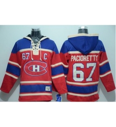 Men Montreal Canadiens 67 Max Pacioretty Red Sawyer Hooded Sweatshirt Stitched NHL Jersey Men Montreal Canadiens 67 Max Pacioretty Red Sawyer Hooded Sweatshirt Stitched NHL Jersey