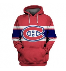 Men Montreal Canadiens Red All Stitched Hooded Sweatshirt Men Montreal Canadiens Red All Stitched Hooded Sweatshirt
