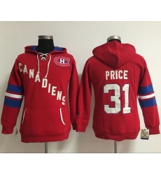 Montreal Canadiens 31 Carey Price Red Women Old Time Heidi NHL Hoodie Montreal Canadiens 31 Carey Price Red Women Old Time Heidi NHL Hoodie