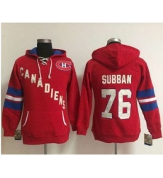 Women Montreal Canadiens 76 P K Subban Red Old Time Heidi NHL Hoodie Women Montreal Canadiens 76 P K Subban Red Old Time Heidi NHL Hoodie