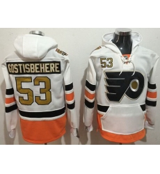 Men Philadelphia Flyers 53 Shayne Gostisbehere White 3rd Name 26 Number Pullover NHL Hoodie Men Philadelphia Flyers 53 Shayne Gostisbehere White 3rd Name 26 Number Pullover NHL Hoodie