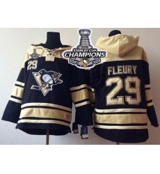 Men Pittsburgh Penguins 29 Andre Fleury Black Sawyer Hooded Sweatshirt 2016 Stanley Cup Champions Stitched NHL Jersey Men Pittsburgh Penguins 29 Andre Fleury Black Sawyer Hooded Sweatshirt 2016 Stanley Cup Champions Stitched NHL Jersey