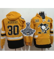 Men Pittsburgh Penguins 30 Matt Murray Gold Sawyer Hooded Sweatshirt 2017 Stadium Series Stanley Cup Finals Champions Stitched NHL Jersey Men Pittsburgh Penguins 30 Matt Murray Gold Sawyer Hooded Sweatshirt 2017 Stadium Series Stanley Cup Finals Champions Stitched NHL Jersey