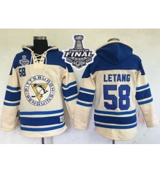 Men Pittsburgh Penguins 58 Kris Letang Cream Sawyer Hooded Sweatshirt 2017 Stanley Cup Final Patch Stitched NHL Jersey Men Pittsburgh Penguins 58 Kris Letang Cream Sawyer Hooded Sweatshirt 2017 Stanley Cup Final Patch Stitched NHL Jersey