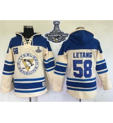 Men Pittsburgh Penguins 58 Kris Letang Cream Sawyer Hooded Sweatshirt 2017 Stanley Cup Finals Champions Stitched NHL Jersey Men Pittsburgh Penguins 58 Kris Letang Cream Sawyer Hooded Sweatshirt 2017 Stanley Cup Finals Champions Stitched NHL Jersey