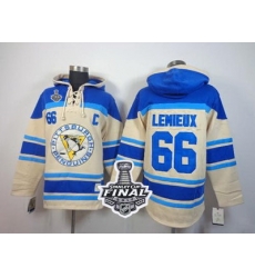 Men Pittsburgh Penguins 66 Mario Lemieux Cream Sawyer Hooded Sweatshirt 2017 Stanley Cup Final Patch Stitched NHL Jersey Men Pittsburgh Penguins 66 Mario Lemieux Cream Sawyer Hooded Sweatshirt 2017 Stanley Cup Final Patch Stitched NHL Jersey
