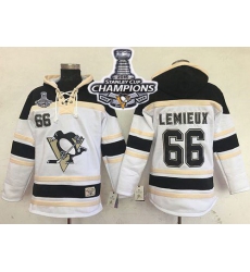 Men Pittsburgh Penguins 66 Mario Lemieux White Sawyer Hooded Sweatshirt 2016 Stanley Cup Champions Stitched NHL Jersey Men Pittsburgh Penguins 66 Mario Lemieux White Sawyer Hooded Sweatshirt 2016 Stanley Cup Champions Stitched NHL Jersey
