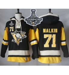 Men Pittsburgh Penguins 71 Evgeni Malkin Black Alternate Sawyer Hooded Sweatshirt 2017 Stanley Cup Finals Champions Stitched NHL Jersey Men Pittsburgh Penguins 71 Evgeni Malkin Black Alternate Sawyer Hooded Sweatshirt 2017 Stanley Cup Finals Champions Stitched NHL Jersey