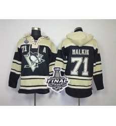 Men Pittsburgh Penguins 71 Evgeni Malkin Black Sawyer Hooded Sweatshirt 2017 Stanley Cup Final Patch Stitched NHL Jersey Men Pittsburgh Penguins 71 Evgeni Malkin Black Sawyer Hooded Sweatshirt 2017 Stanley Cup Final Patch Stitched NHL Jersey