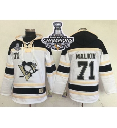 Men Pittsburgh Penguins 71 Evgeni Malkin White Sawyer Hooded Sweatshirt 2016 Stanley Cup Final Patch Stitched NHL Jersey Men Pittsburgh Penguins 71 Evgeni Malkin White Sawyer Hooded Sweatshirt 2016 Stanley Cup Final Patch Stitched NHL Jersey