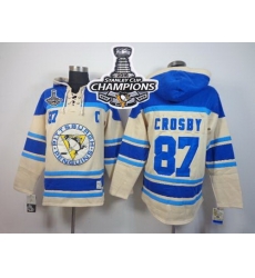 Men Pittsburgh Penguins 87 Sidney Crosby Cream Sawyer Hooded Sweatshirt 2016 Stanley Cup Champions Stitched NHL Jersey Men Pittsburgh Penguins 87 Sidney Crosby Cream Sawyer Hooded Sweatshirt 2016 Stanley Cup Champions Stitched NHL Jersey