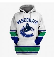 Men Vancouver Canucks White All Stitched Hooded Sweatshirt Men Vancouver Canucks White All Stitched Hooded Sweatshirt