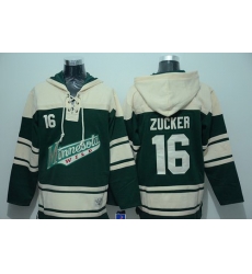Men Minnesota Wild 16 Jason Zucker Green Sawyer Hooded Sweatshirt Stitched NHL Jersey Men Minnesota Wild 16 Jason Zucker Green Sawyer Hooded Sweatshirt Stitched NHL Jersey