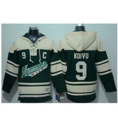 Men Minnesota Wild 9 Mikko Koivu Green Sawyer Hooded Sweatshirt Stitched NHL Jersey Men Minnesota Wild 9 Mikko Koivu Green Sawyer Hooded Sweatshirt Stitched NHL Jersey