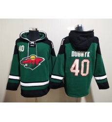 Men's Minnesota Wild #40 Devan Dubnyk Green Ageless Must-Have Lace-Up Pullover Hoodie Men's Minnesota Wild #40 Devan Dubnyk Green Ageless Must-Have Lace-Up Pullover Hoodie