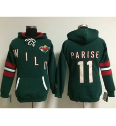 Minnesota Wild 11 Zach Parise Green Women Old Time Heidi NHL Hoodie Minnesota Wild 11 Zach Parise Green Women Old Time Heidi NHL Hoodie