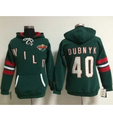 Minnesota Wild 40 Devan Dubnyk Green Women Old Time Heidi NHL Hoodie Minnesota Wild 40 Devan Dubnyk Green Women Old Time Heidi NHL Hoodie