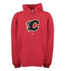 NHL Mens Reebok Calgary Flames Primary Logo Hooded Sweatshirt NHL Mens Reebok Calgary Flames Primary Logo Hooded Sweatshirt