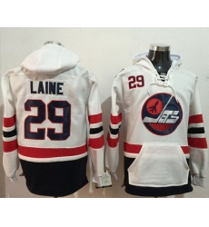 Men Winnipeg Jets 29 Patrik Laine White Name 26 Number Pullover NHL Hoodie Men Winnipeg Jets 29 Patrik Laine White Name 26 Number Pullover NHL Hoodie