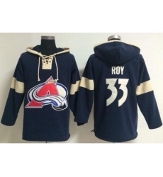 Colorado Avalanche 33 Patrick Roy Blue Pullover Hoodie Jersey Colorado Avalanche 33 Patrick Roy Blue Pullover Hoodie Jersey