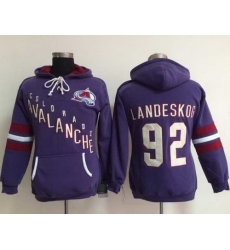 Colorado Avalanche 92 Gabriel Landeskog Purple Women Old Time Heidi NHL Hoodie Colorado Avalanche 92 Gabriel Landeskog Purple Women Old Time Heidi NHL Hoodie