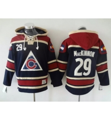 Men Colorado Avalanche 29 Nathan MacKinnon Blue Stitched Hoody Men Colorado Avalanche 29 Nathan MacKinnon Blue Stitched Hoody
