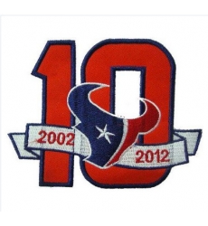 Stitched Houston Texans 10th Anniversary Jersey Patch Stitched Houston Texans 10th Anniversary Jersey Patch