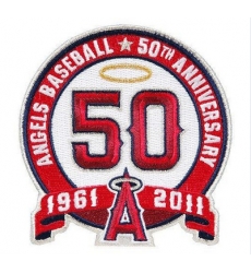 Stitched Los Angeles Angels 50th Anniversary Jersey Patch Stitched Los Angeles Angels 50th Anniversary Jersey Patch
