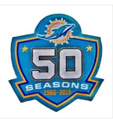 Stitched Miami Dolphins 1966-2015 50th Seasons Jersey Patch Stitched Miami Dolphins 1966-2015 50th Seasons Jersey Patch