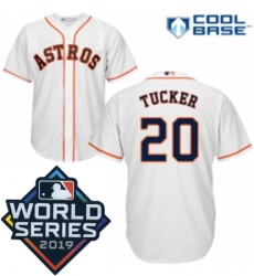 Mens Majestic Houston Astros 20 Preston Tucker Replica White Home Cool Base Sitched 2019 World Series Patch Jersey Mens Majestic Houston Astros 20 Preston Tucker Replica White Home Cool Base Sitched 2019 World Series Patch Jersey