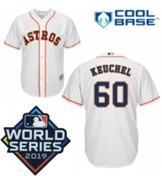 Mens Majestic Houston Astros 60 Dallas Keuchel Replica White Home Cool Base Sitched 2019 World Series Patch Jersey Mens Majestic Houston Astros 60 Dallas Keuchel Replica White Home Cool Base Sitched 2019 World Series Patch Jersey