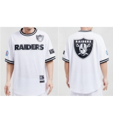 Custom MEN NFL Las Vegas Raiders LOGO CLASSIC MESH BUTTON UP SHIRT White