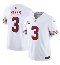 Men Arizona Cardinals 3 Budda Baker White 2024 F U S E With 4 Star C Patch Vapor Untouchable Limited Stitched Football Jersey Men Arizona Cardinals 3 Budda Baker White 2024 F U S E With 4 Star C Patch Vapor Untouchable Limited Stitched Football Jersey