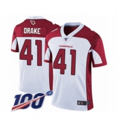 Men Arizona Cardinals #41 Kenyan Drake White Vapor Untouchable Limited Player 100th Season Football Jersey Men Arizona Cardinals #41 Kenyan Drake White Vapor Untouchable Limited Player 100th Season Football Jersey