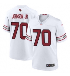 Men Arizona Cardinals 70 Paris Johnson Jr White 2023 Draft Stitched Game Football Jersey Men Arizona Cardinals 70 Paris Johnson Jr White 2023 Draft Stitched Game Football Jersey