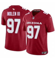 Men Arizona Cardinals 97 Walter Nolen III Red 2025 Draft F U S E  Vapor Untouchable Limited Stitched Jersey