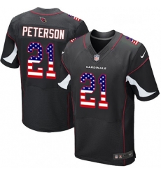 Men Nike Arizona Cardinals 21 Patrick Peterson Elite Black Alternate USA Flag Fashion NFL Jersey Men Nike Arizona Cardinals 21 Patrick Peterson Elite Black Alternate USA Flag Fashion NFL Jersey