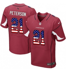 Men Nike Arizona Cardinals 21 Patrick Peterson Elite Red Home USA Flag Fashion NFL Jersey Men Nike Arizona Cardinals 21 Patrick Peterson Elite Red Home USA Flag Fashion NFL Jersey