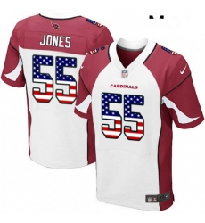 Men Nike Arizona Cardinals 55 Chandler Jones Elite White Road USA Flag Fashion NFL Jersey Men Nike Arizona Cardinals 55 Chandler Jones Elite White Road USA Flag Fashion NFL Jersey