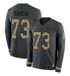 Nike Cardinals 73 Max Garcia Anthracite Salute to Service Men Stitched NFL Limited Therma Long Sleeve Jersey Nike Cardinals 73 Max Garcia Anthracite Salute to Service Men Stitched NFL Limited Therma Long Sleeve Jersey