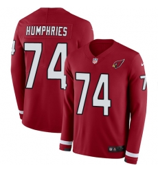 Nike Cardinals #74 D J Humphries Red Team Color Men Stitched NFL Limited Therma Long Sleeve Jersey Nike Cardinals #74 D J Humphries Red Team Color Men Stitched NFL Limited Therma Long Sleeve Jersey