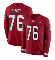 Nike Cardinals #76 Mike Iupati Red Team Color Men Stitched NFL Limited Therma Long Sleeve Jersey Nike Cardinals #76 Mike Iupati Red Team Color Men Stitched NFL Limited Therma Long Sleeve Jersey