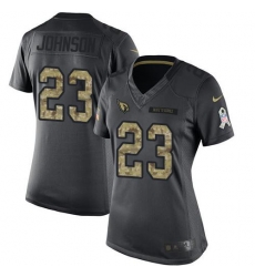 Nike Cardinals #23 Chris Johnson Black Womens Stitched NFL Limited 2016 Salute to Service Jersey Nike Cardinals #23 Chris Johnson Black Womens Stitched NFL Limited 2016 Salute to Service Jersey