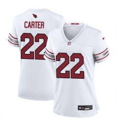 Women Arizona Cardinals 22 Michael Carter White 2023 Stitched Jersey Women Arizona Cardinals 22 Michael Carter White 2023 Stitched Jersey