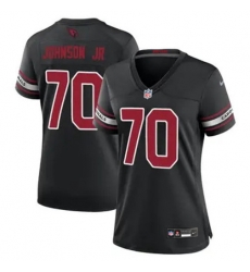 Women Arizona Cardinals Paris Johnson #70 Black 2024 F U S E Vapor Untouchable Limited Stitched Women Arizona Cardinals Paris Johnson #70 Black 2024 F U S E Vapor Untouchable Limited Stitched
